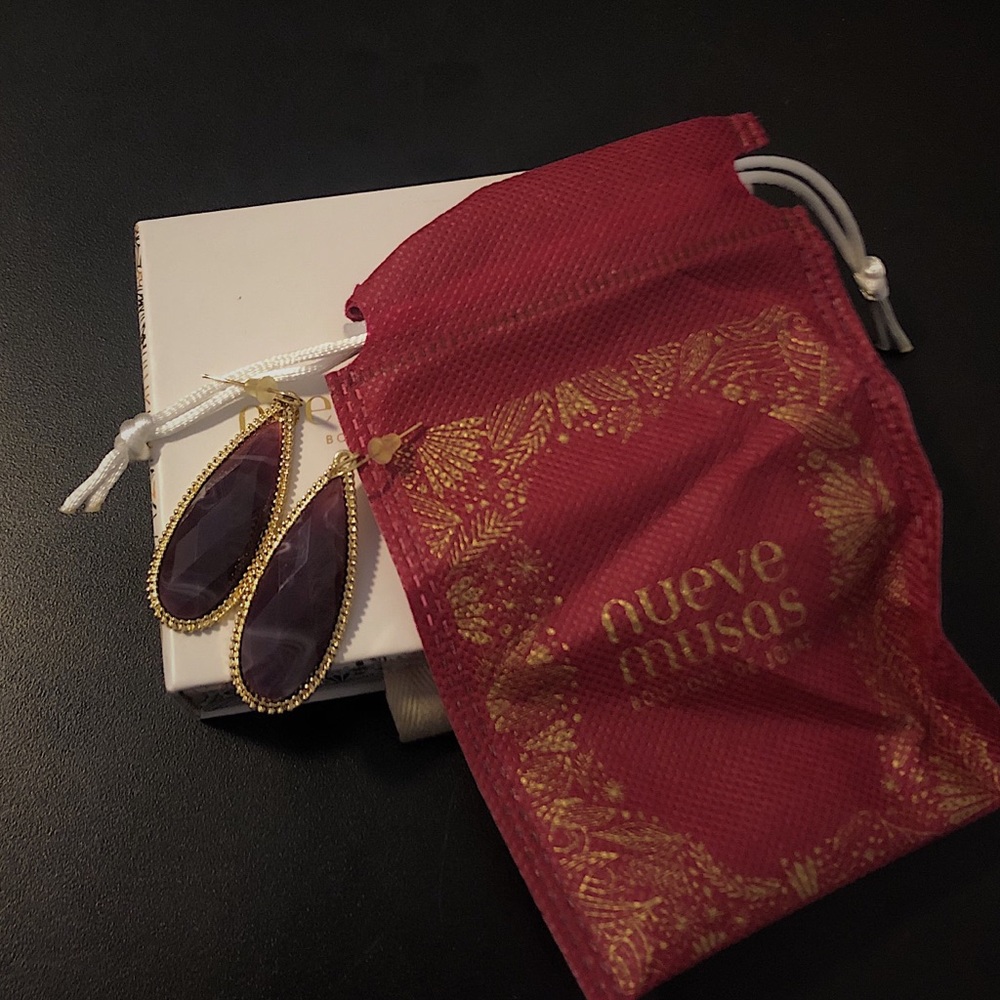 Nueva Musa Purple and Gold Earrings